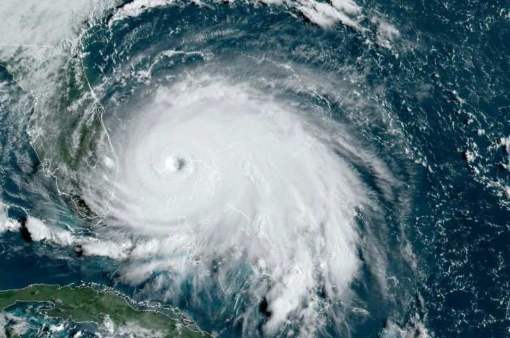 A satellite image obtained shows Hurricane Dorian on September 2, 2019; the storm has battered the Bahamas with ferocious wind and rain