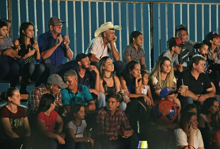 Spectators attend a rodeo event in Monte Negro in Brazil's Rondonia state