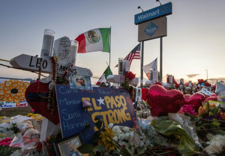 A memorial near the El Paso, Texas Walmart where 22 people were killed in August during a mass shooting