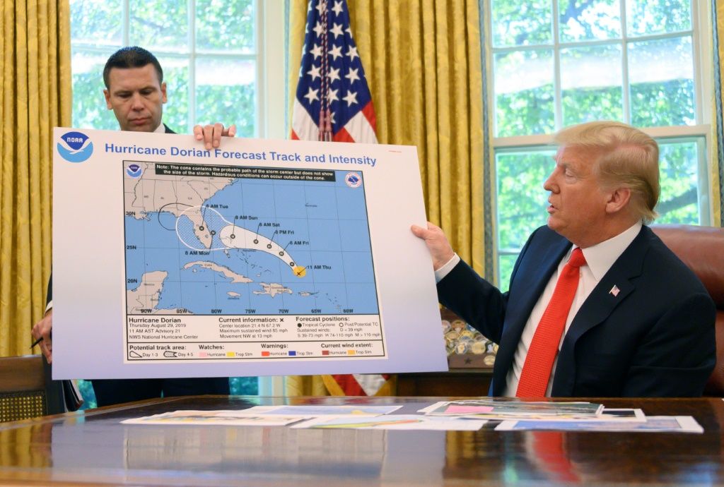 Trump Continues To Defend Incorrect Map Of Hurricane Dorian Path Ibtimes