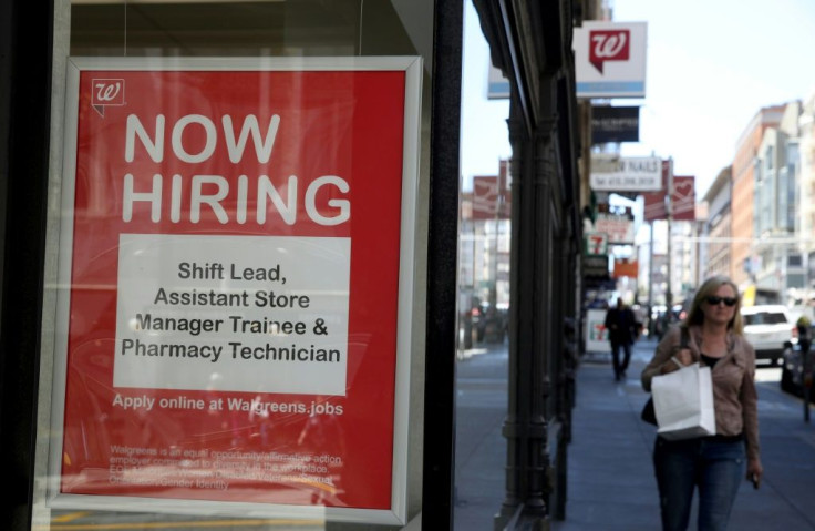 Hiring at a Walgreens store in San Francisco, California earlier this year