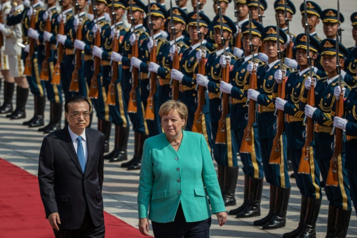 Protesters in Hong Kong have appealed to Angela Merkel to support them in her meetings with China's leadership