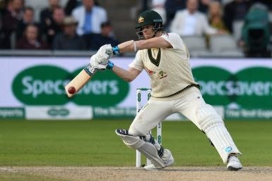 More runs - Australia's Steve Smith hits out during his 82 on the fourth day of the fourth Ashes Test against England at Old Trafford on Saturday