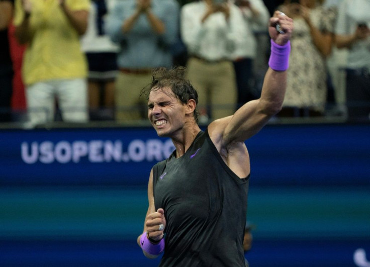 Spain's Rafael Nadal celebrates his fourth US Open title and 19th Grand Slam crown after a dramatic five-set final win over Daniil Medvedev