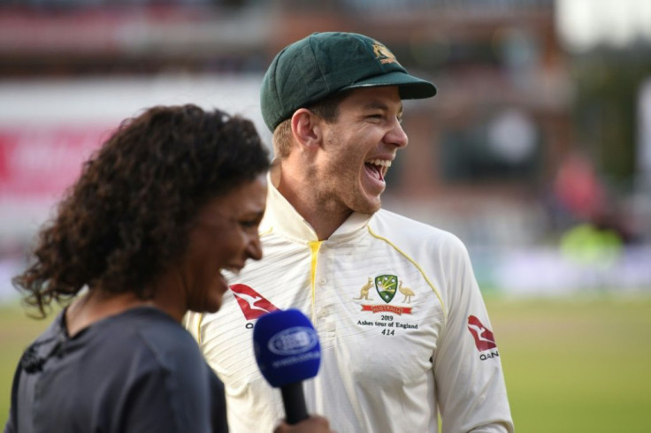 Winners are grinners - Australia captain Tim Paine is all smiles after his side's win in the fourth Test at Old Trafford