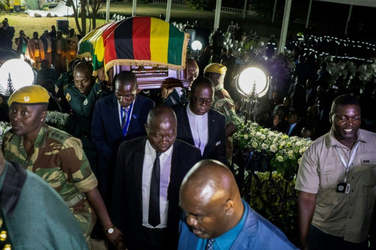 Mugabe's body arrived from Singapore on Wednesday in Harare where he was given an honour guard