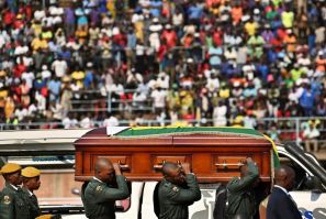 Mugabe's casket has been on display at a Harare stadium before a state funeral on Saturday