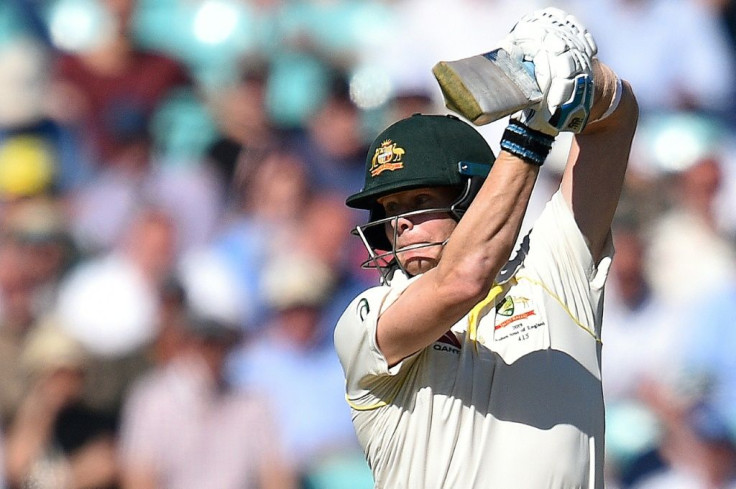 Australia's Steve Smith bats on the second day of the fifth Ashes Test against England