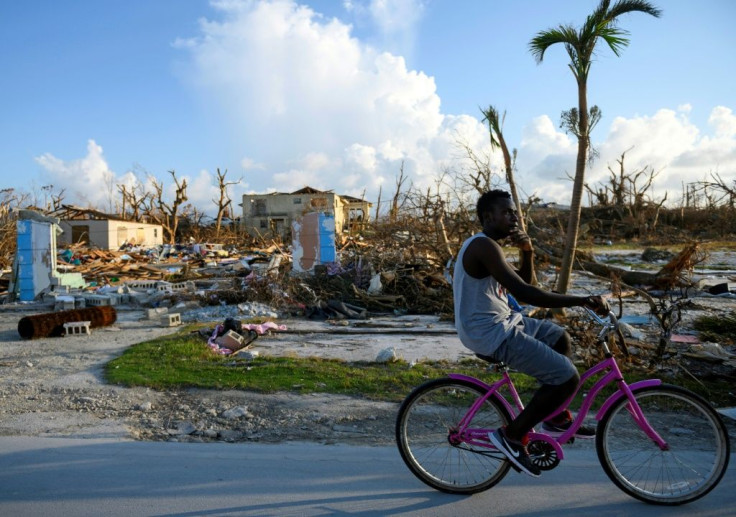 A tropical storm warning was issued for the northern Bahamas, ravaged by Hurricane Dorian