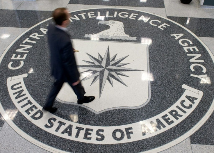 The Central Intelligence Agency's seal on the floor of its headquarters in Langley, Virginia