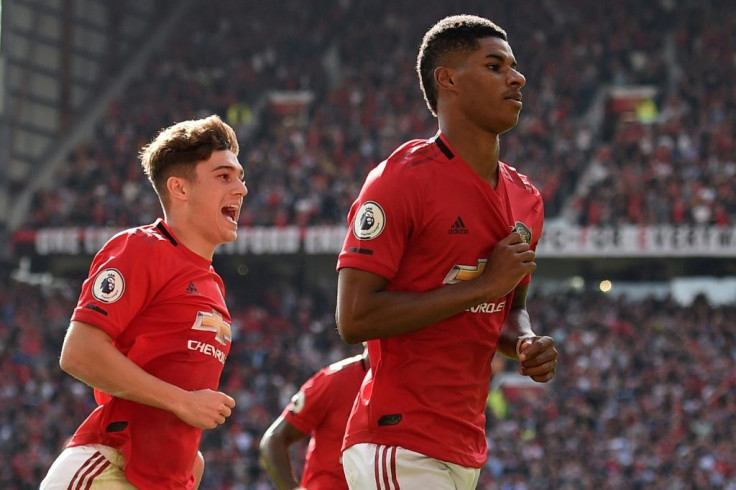 On the spot: Marcus Rashford's penalty gave Manchester United a 1-0 win over Leicester