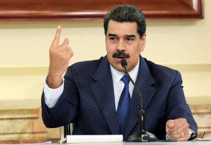 The US Treasury Department imposed sanctions on 16 companies linked to an ally of Venezuelan President Nicolas Maduro, seen here