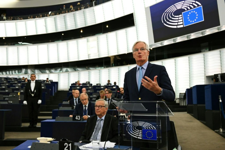 EU chief Brexit negotiator Michel Barnier told the European Parliament that "no deal (Brexit) is not a destination, it is a temporary step"