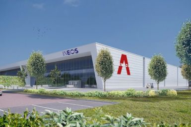 A computer generated image of INEOS's proposed new factory in Bridgend, south Wales