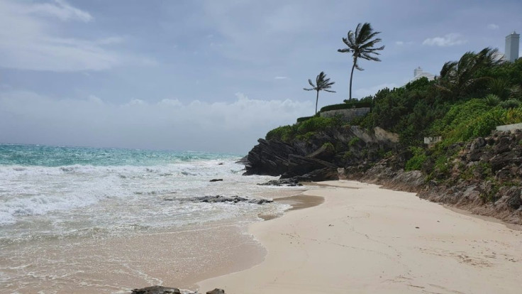 Residents of Bermuda prepared for the arrival of Hurricane Humberto -- seen here is Grape Bay Beach in Paget, not far from the capital Hamilton