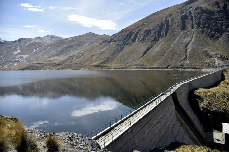 The Incachaca dam, which supplies the city of La Paz, Bolivia with water, is seen September 12, 2019
