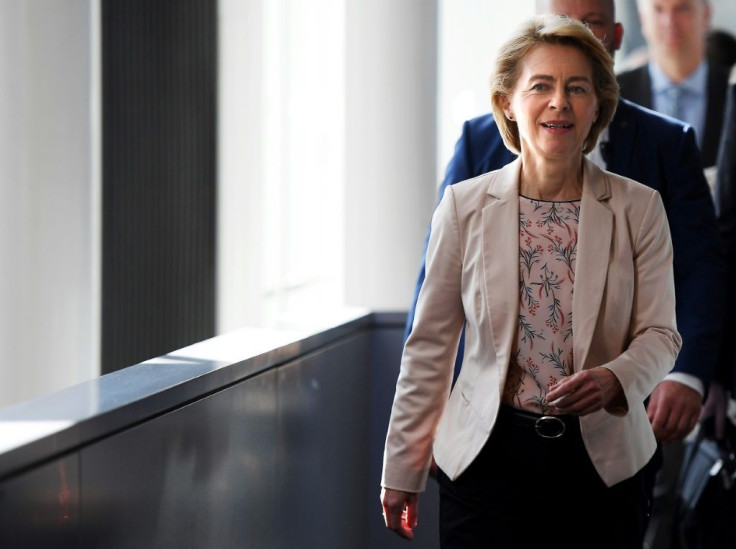 Von der Leyen met Thursday with the leaders of the European Parliament's political groups to defend her new team
