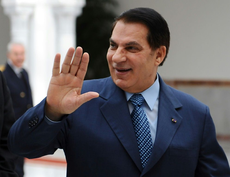 Tunisian ex-president Zine El Abidine Ben Ali at Tunis-Carthage airport in December 2010, less than a month before being forced from power