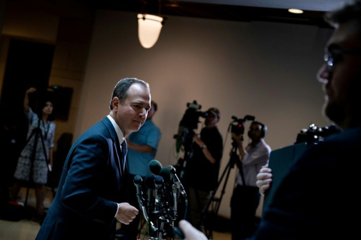 House Intelligence Committee chairman Adam Schiff (D-CA) speaks to reporters during a briefing on Capitol Hill about a whistleblower complaint against President Donald Trump on September 19, 2019