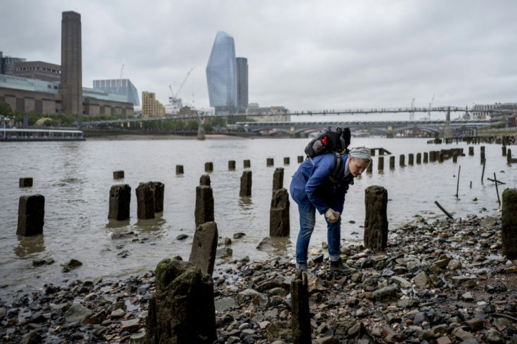 'Mudlarks' like Lara Maiklem scour the shores of the River Thames in London for historical items
