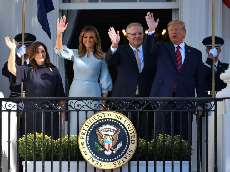 US President Donald Trump, Australian Prime Minister Scott Morrison and their wives meet for a lavish White House visit