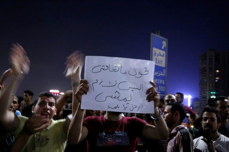 Dozens of people joined night-time demonstrations around Cairo's Tahrir Square
