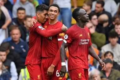 Roberto Firmino (left) and Trent Alexander-Arnold (centre) scored in Liverpool's 2-1 win at Chelsea