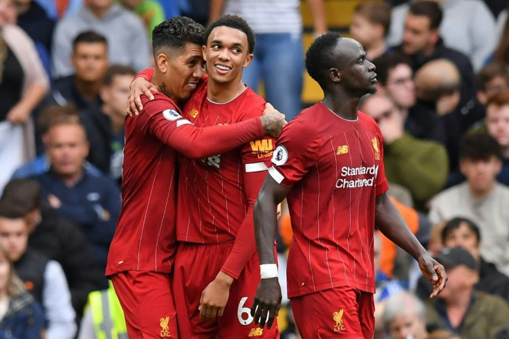 Roberto Firmino (left) and Trent Alexander-Arnold (centre) scored in Liverpool's 2-1 win at Chelsea