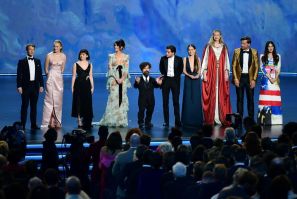 The cast of "Game of Thrones" appeared to present an Emmy -- the show is the winningest drama series in Emmys history