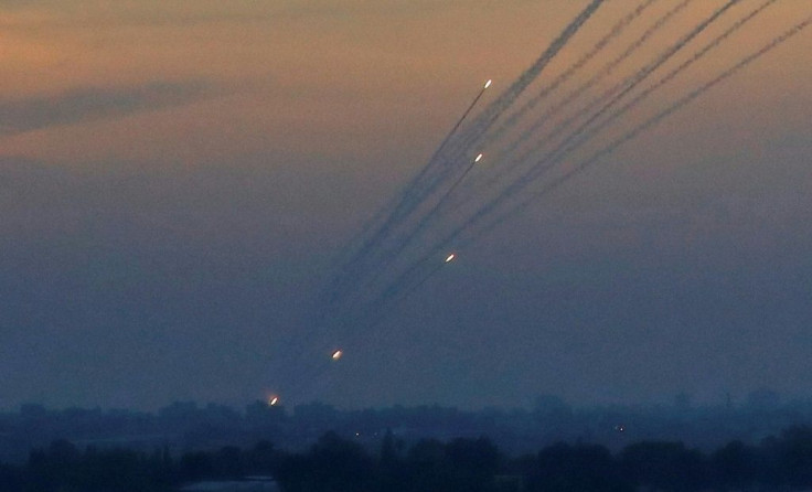 Gaza militants regularly fire rockets towards Israel, as seen here on May 5, 2019