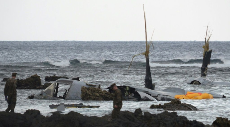 The Pentagon described the December 2016 crash, which saw the plane end up in shallow water off Okinawa, as a 'mishap'