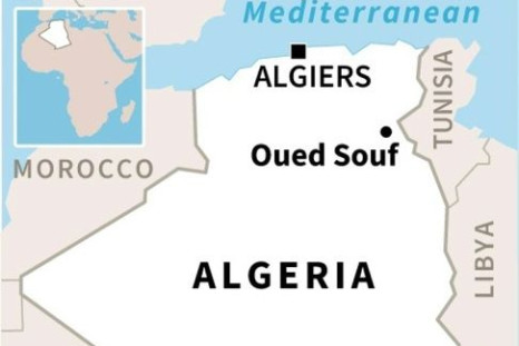 Map locating Oued Souf in Algeria where eight babies were killed in a fire at a hospital.