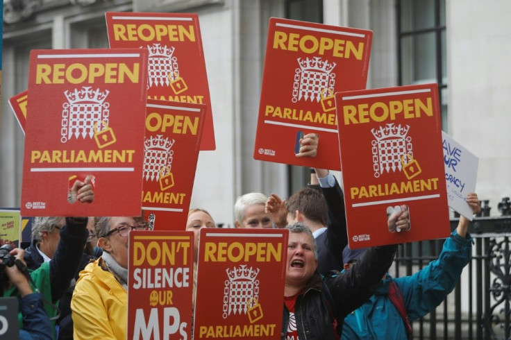 Protesters outside the court yelled for parliament to be reopened