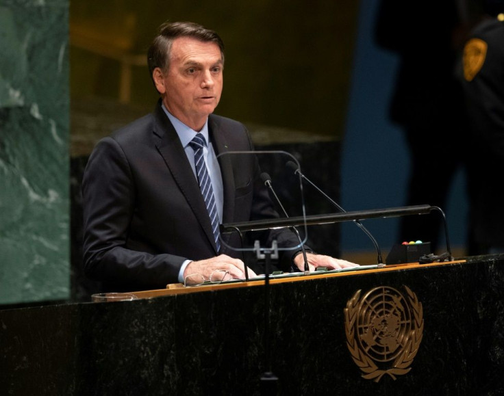Jair Bolsonaro, President of Brazil, tells UN General Assembly that the Amazon rainforest is sovereignt territory