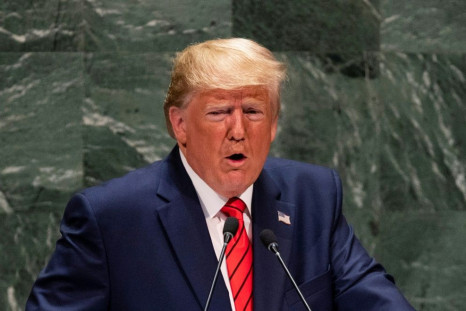 US President Donald Trump speaks during the 74th Session of the United Nations General Assembly at UN Headquarters in New York, September 24, 2019
