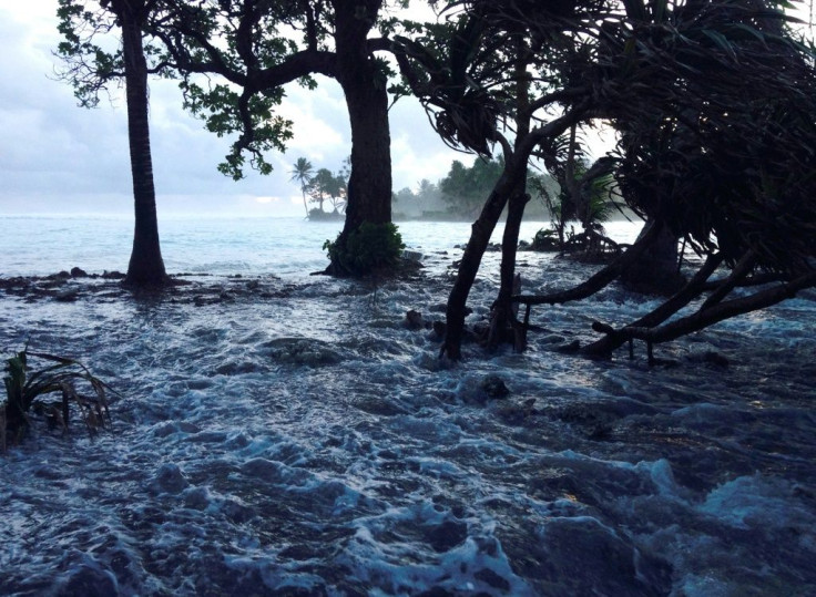 The UN issues an urgent call to arms to the world to fight climate change such as rising sea levels which threaten millions living in low-lying areas, such as here in the Marshall Islands