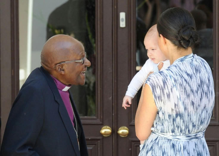 Old and young: The Archbishop and Archie