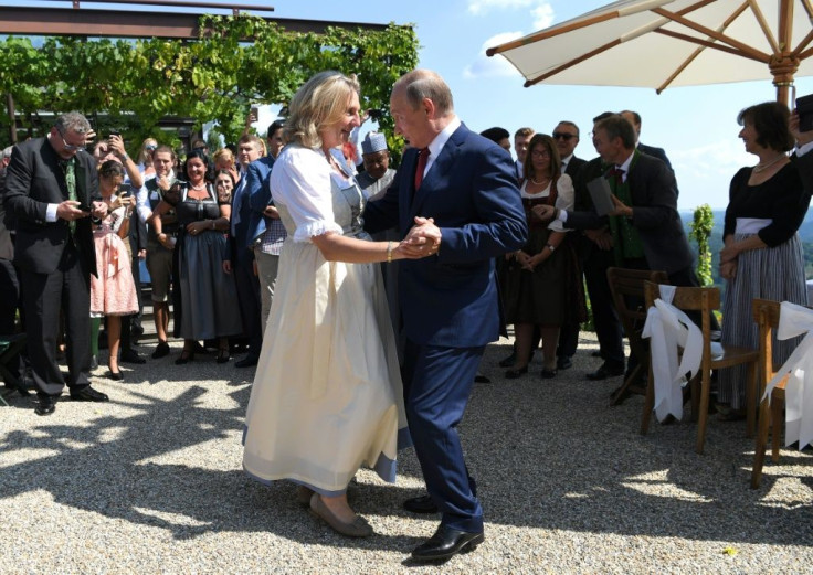 Karin Kneissl, the foreign minister in Austria's last administration was photographed dancing with Russian President Vladimir Putin at her wedding, causing widespread derision in the small Alpine country