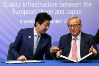 Conscious of China's ambitions with its Belt and Road programme, Japanese Prime Minister Shinzo Abe and European Commission Jean-Claude Juncker inked their accord on coordinating major projects connecting Europe and Asia