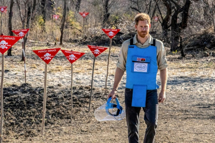 Prince Harry said it had been emotional to retrace his mother's footsteps in Angola