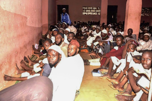 Around 300 male students of "different nationalities" were rescued by police from an Islamic seminary