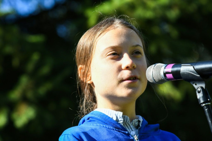 Swedish climate activist Greta Thunberg speaks during a press conference before the march for climate in Montreal, Canada, on September 27 2019