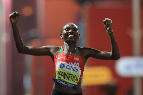 Ruth Chepngetich won the first title of the World Athletics Championships the women's marathon which saw the heat and humidity take its toll on the field