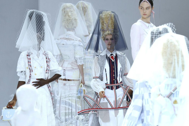 The 18th century is so now: US designer Thom Browne filled his Paris fashion week catwalk with modern Madame Pompidours