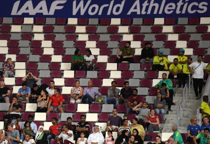 The World Athletics Championships have taken place in front of rows of empty seats in the Khalifa International Stadium in Doha