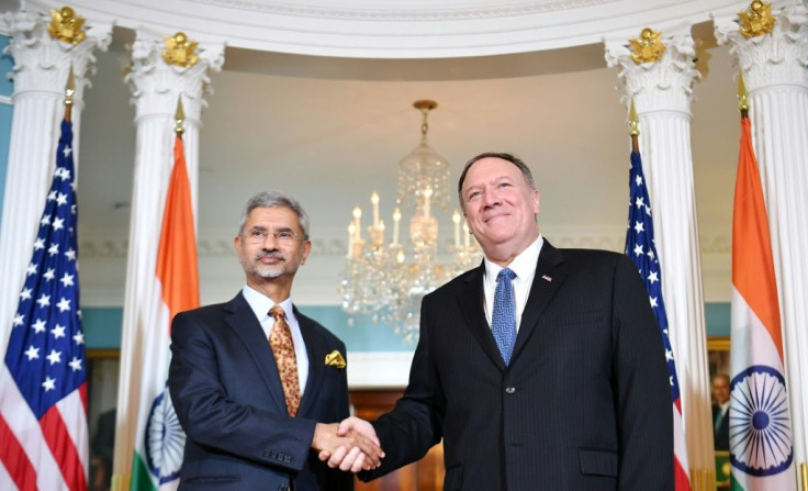 US Secretary of State Mike Pompeo meets India's Foreign Minister S. Jaishankar at the State Department