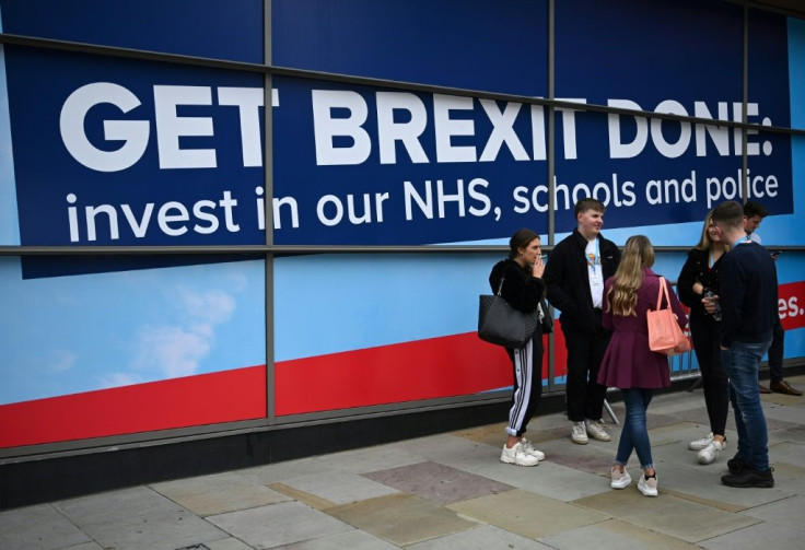 Delegates attend the second day of the annual Conservative Party conference in Manchester with ministers promising to 'Get Brexit done'