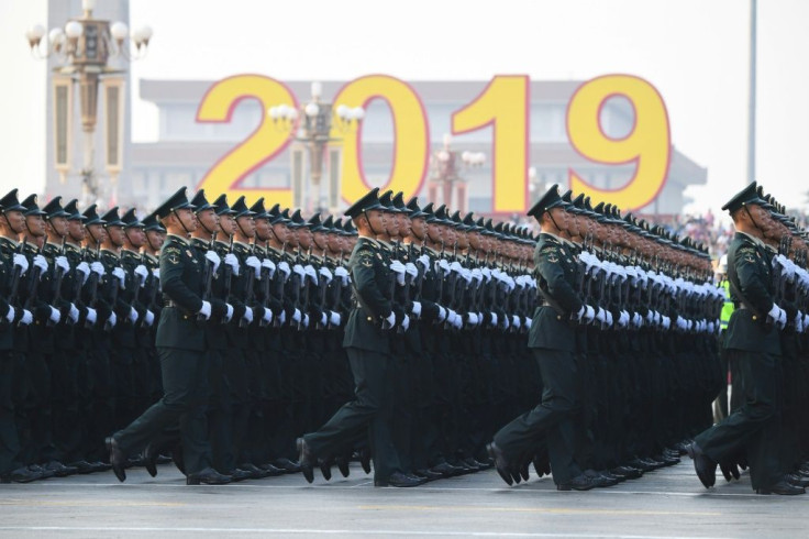 Chinese troops have rehearsed for the parade up to the last minute