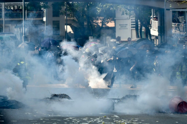 Police fired tear gas to disperse protesters in Tsuen Wan district