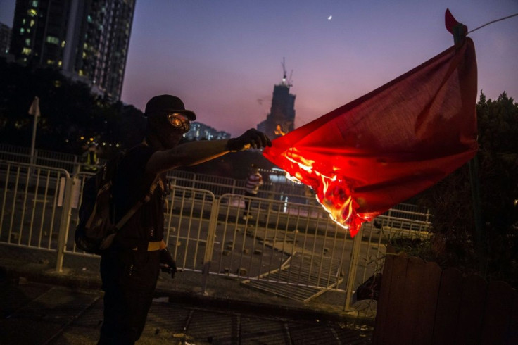 The national flag is frequently a target of anger in Hong Kong